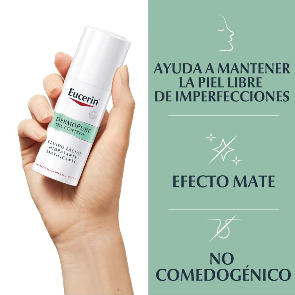 EUCERIN Dermopure Oil Control Fluido Matificante X50 Ml - Image 2