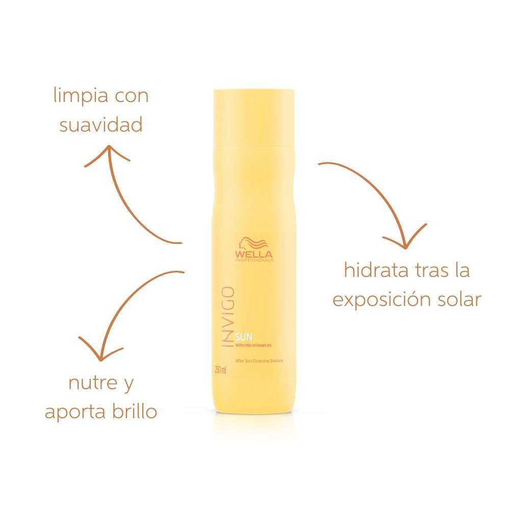 WELLA Pro Shampoo Hidratación Invigo Sun X 250 Ml - Image 2
