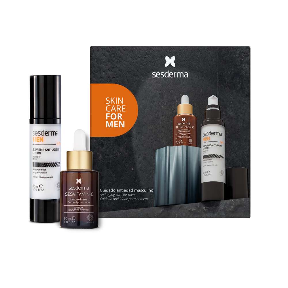 SESDERMA Kit Sesvitamin-C Serum+ Sesderma Men Antiaging Lotion - Image 2