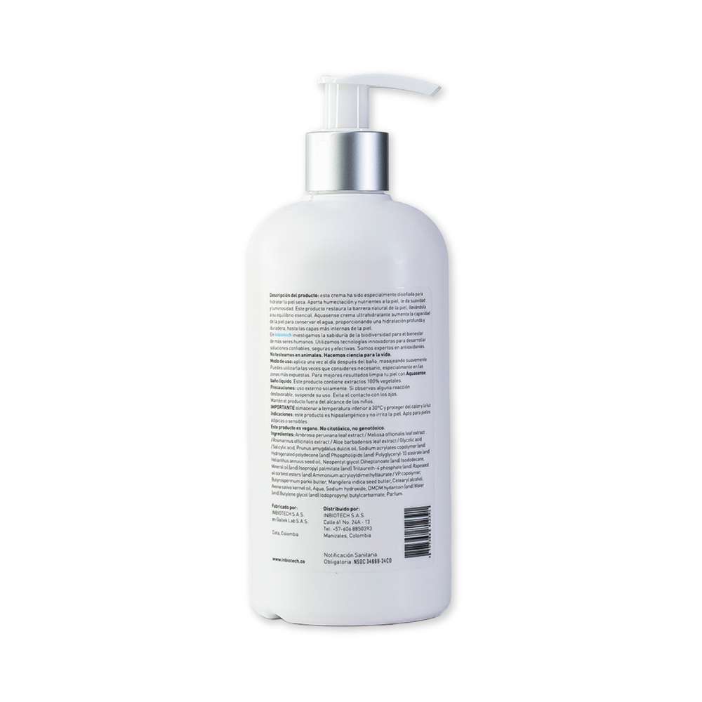 INBIOTECH Aquasense Crema Ultrahidratante X 400Ml - Image 3
