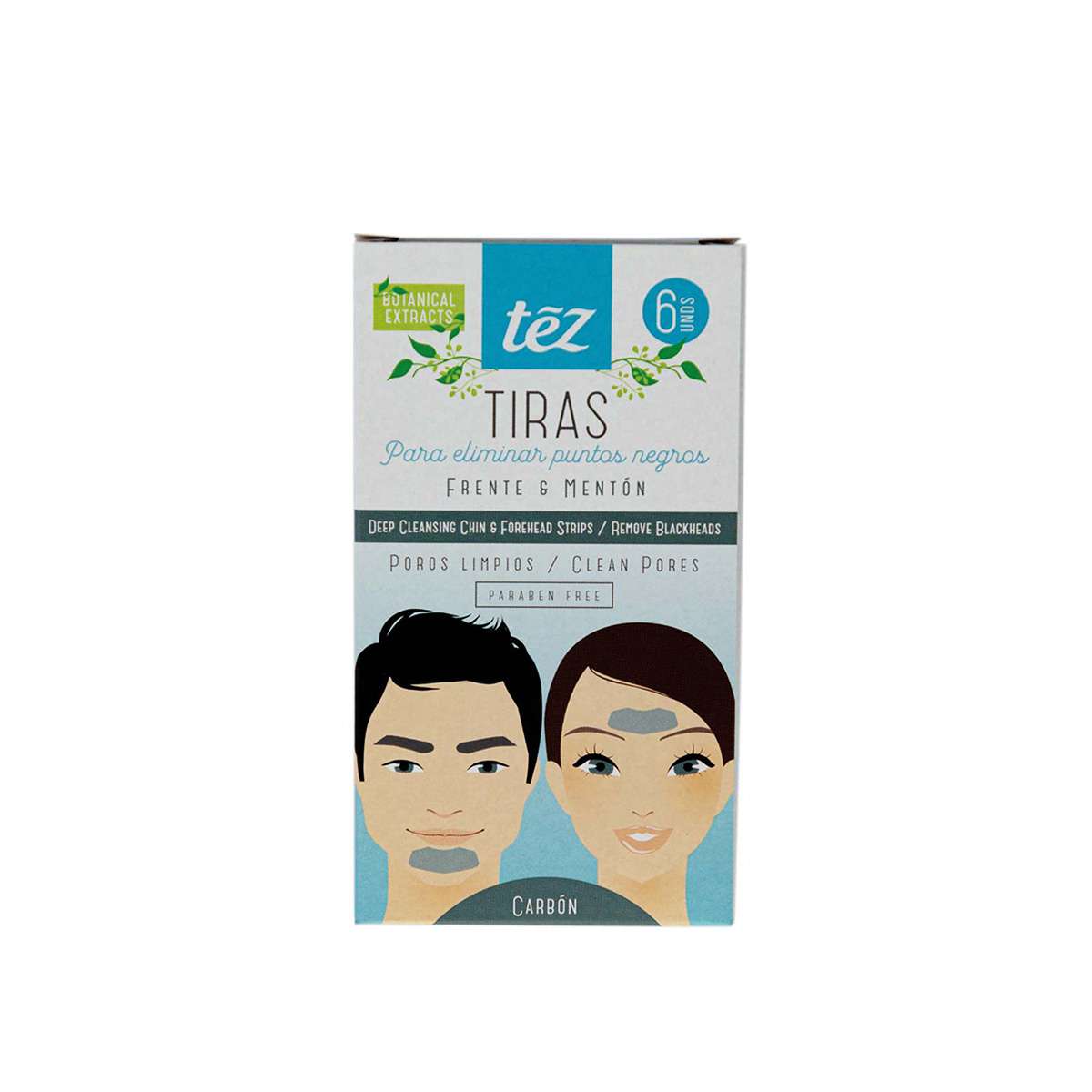 Tez Puntos Negros Frente Y Menton C.Activado X 6