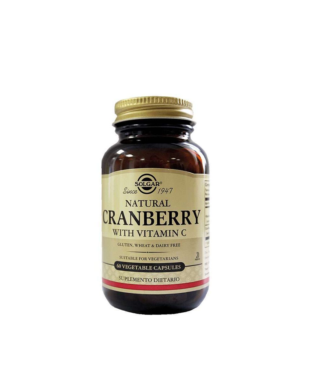 SOLGAR Natural Cranberry / Vitamina C  X 60 Cápsulas
