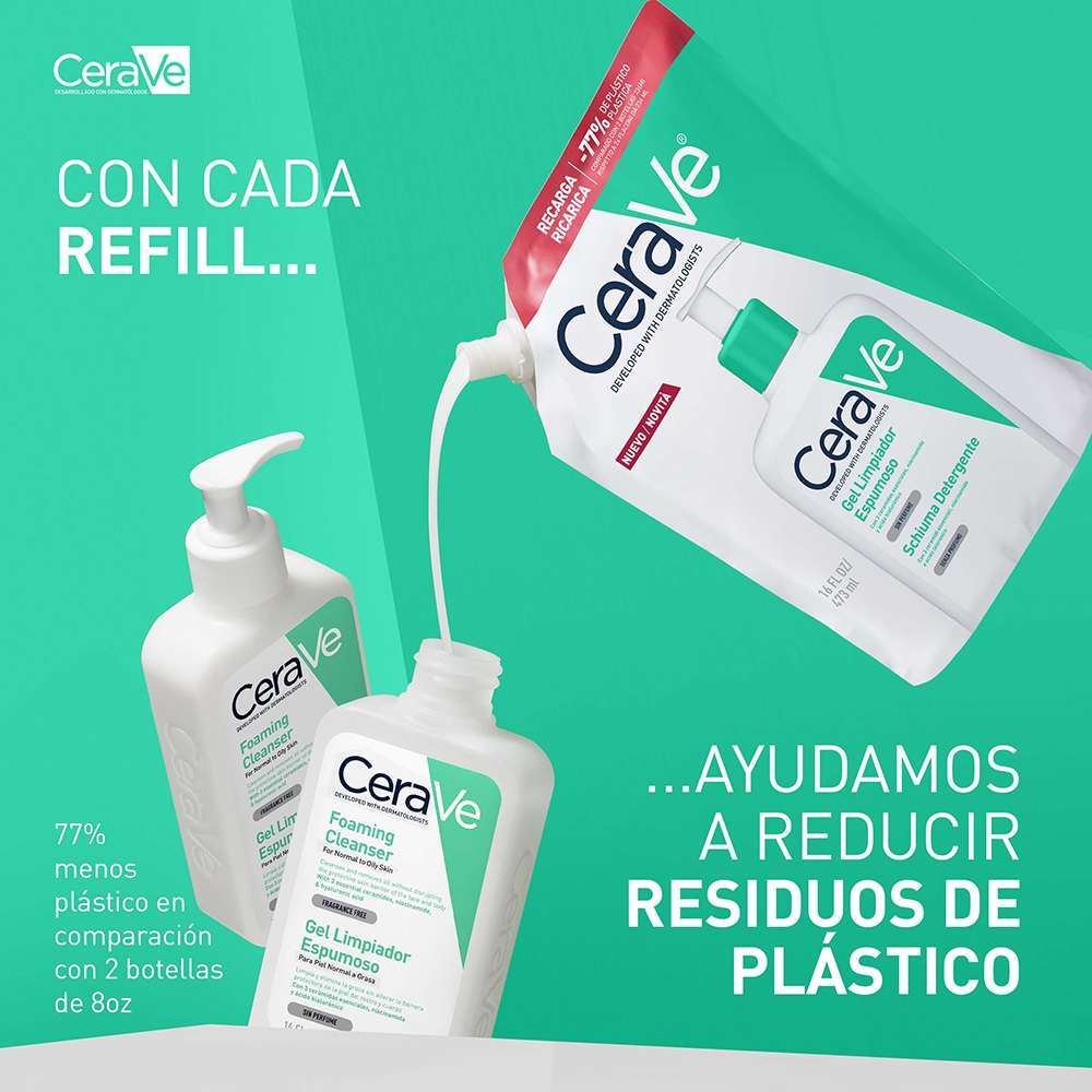 CERAVE Refill Gel Limpiador Espumoso X 473Ml - Image 4