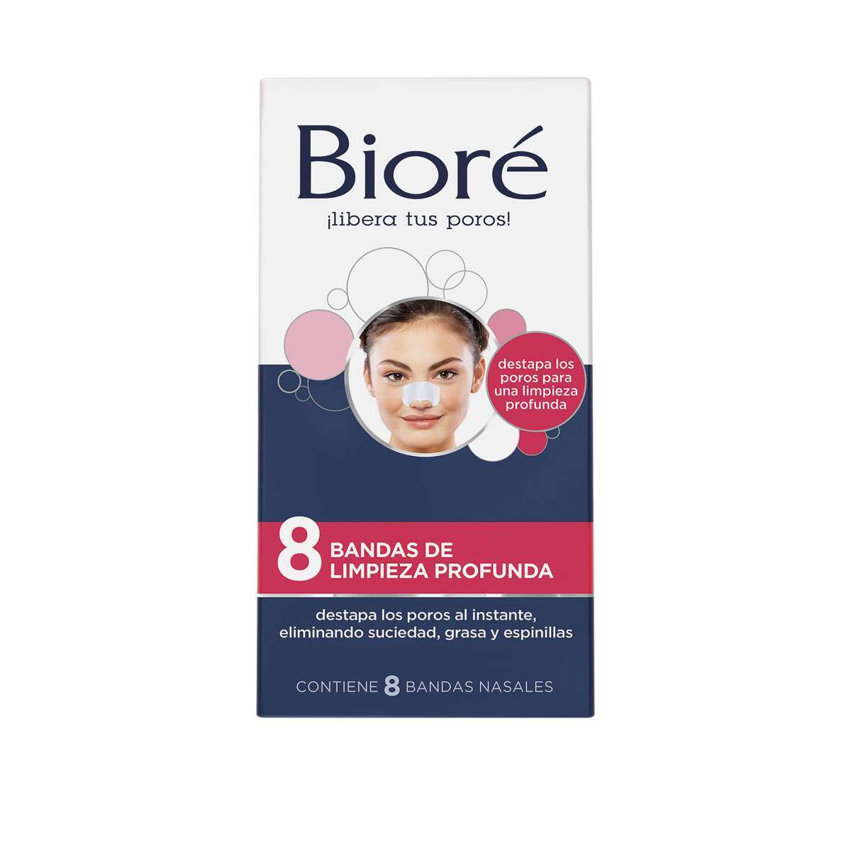BIORE Banda De Limpieza Nariz X8 Unidades