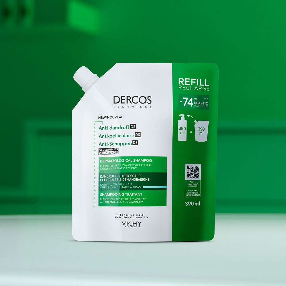 VICHY Refill Dercos Shampoo Anticaspa X 390 Ml - Image 5