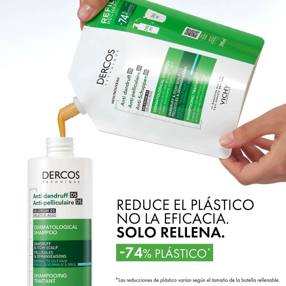 VICHY Refill Dercos Shampoo Anticaspa X 390 Ml - Image 6