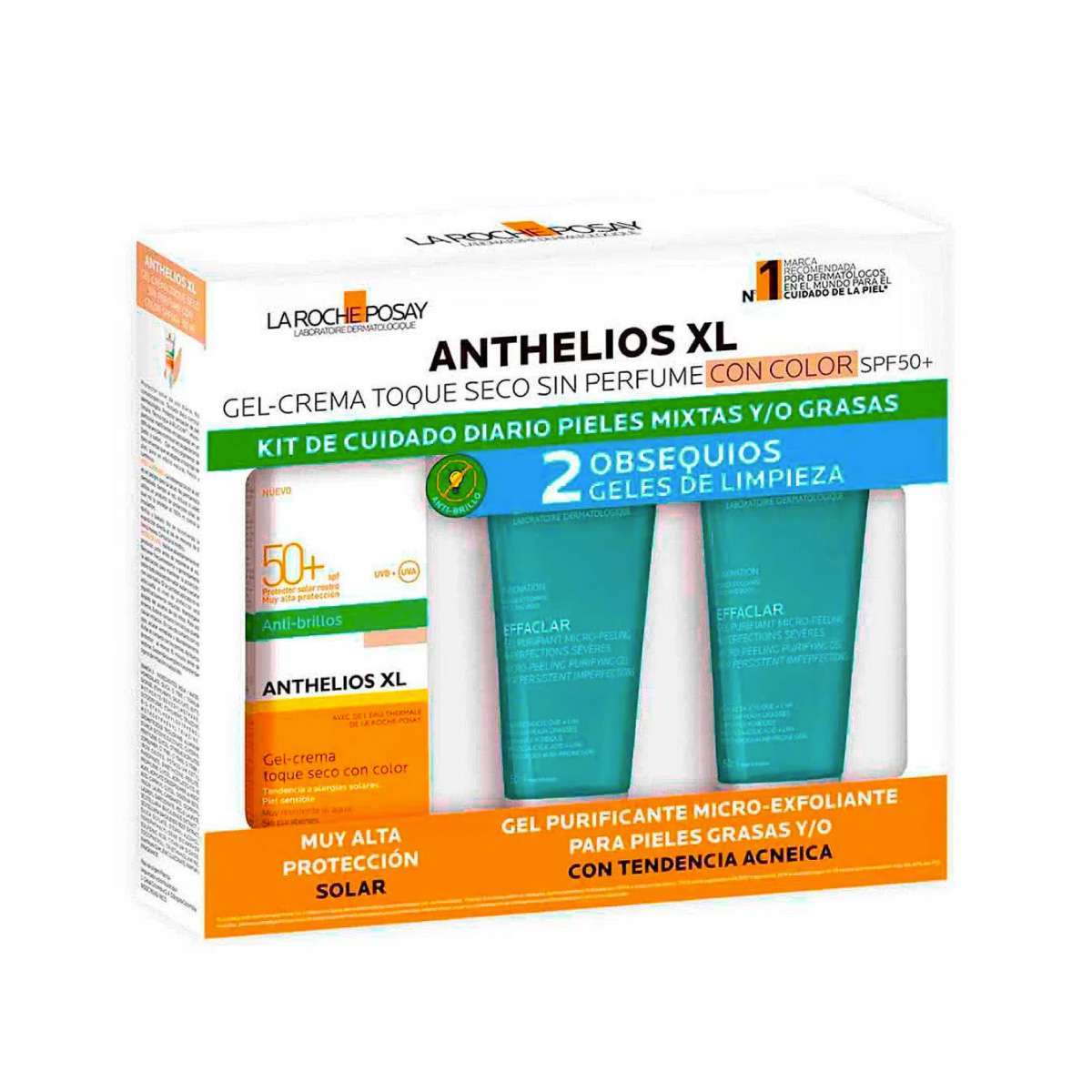 LA ROCHE POSAY Kit Anthelios Color Tseco + Effaclar Microexfoliante