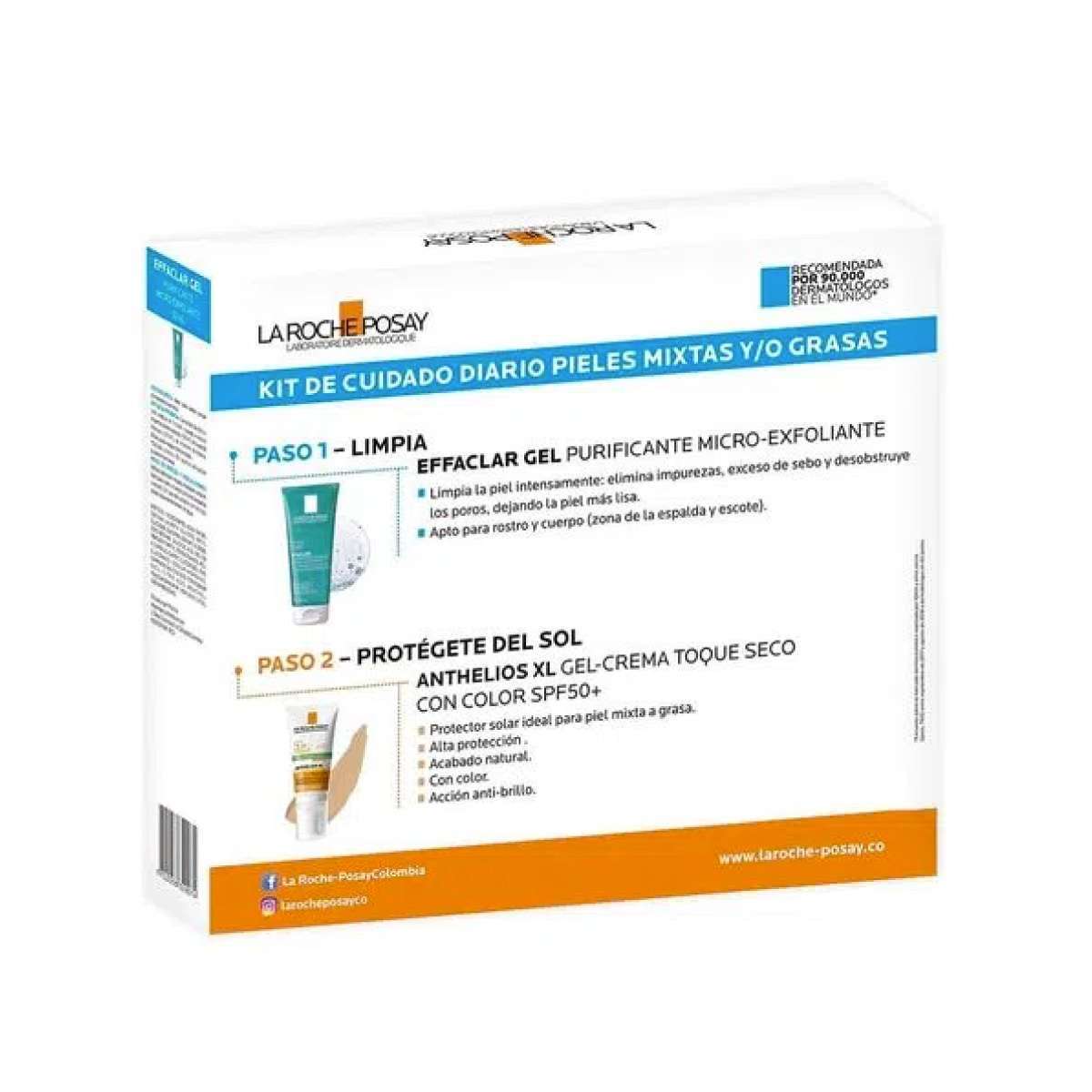 LA ROCHE POSAY Kit Anthelios Color Tseco + Effaclar Microexfoliante - Image 2