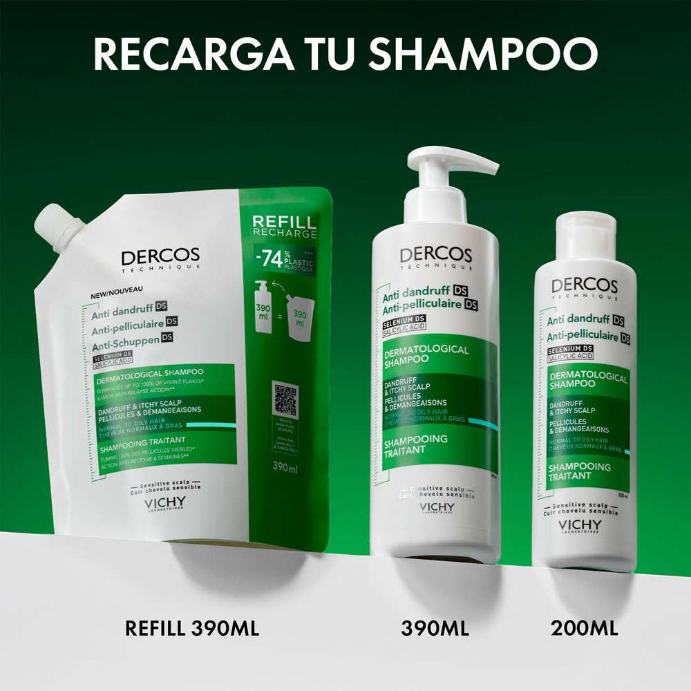 VICHY Refill Dercos Shampoo Anticaspa X 390 Ml - Image 7