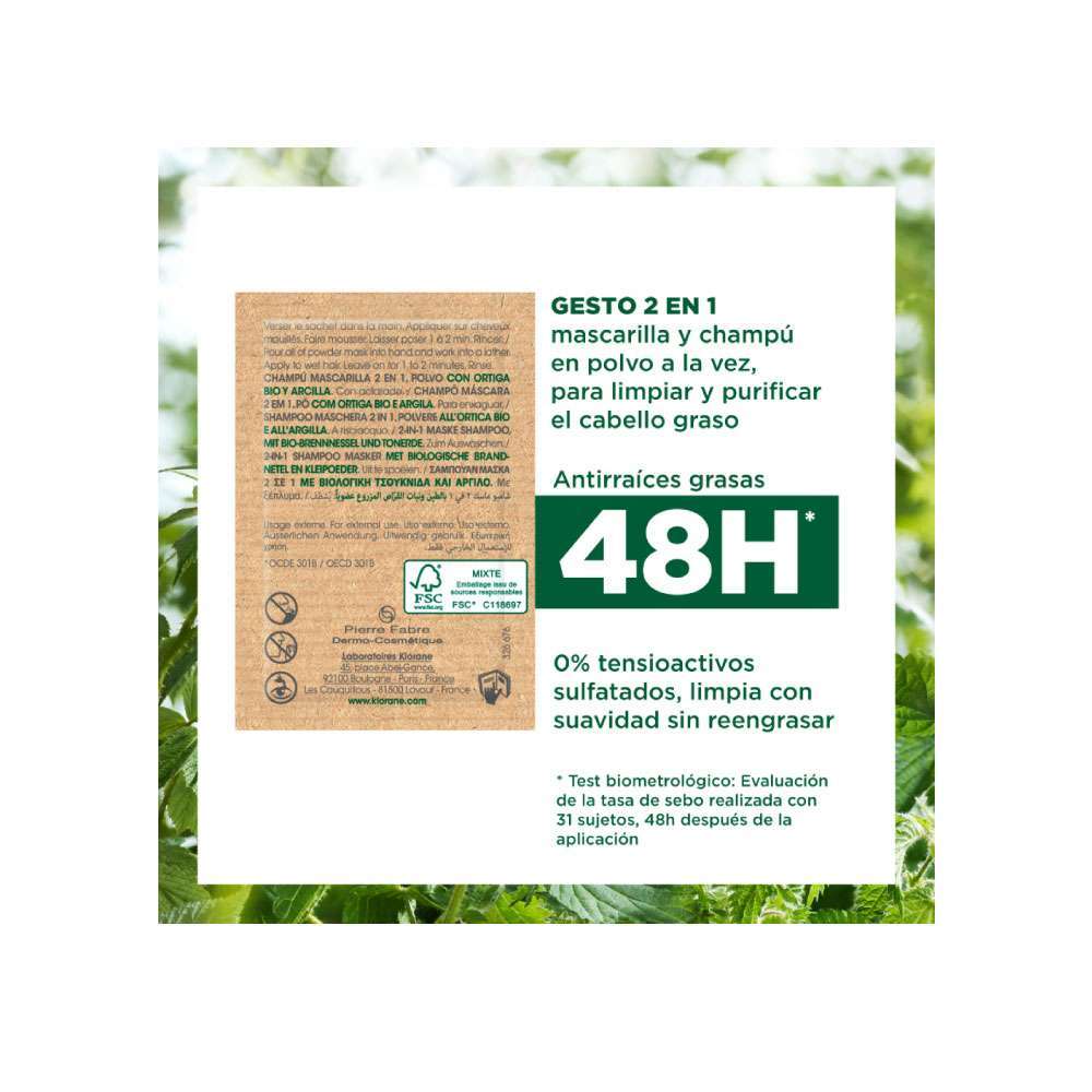KLORANE Shampoo Mascarilla 2 en 1 Ortiga - Image 4