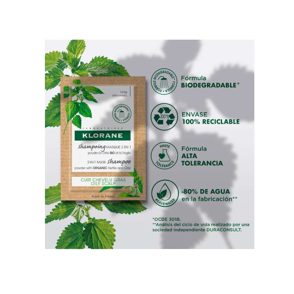 KLORANE Shampoo Mascarilla 2 en 1 Ortiga - Image 3