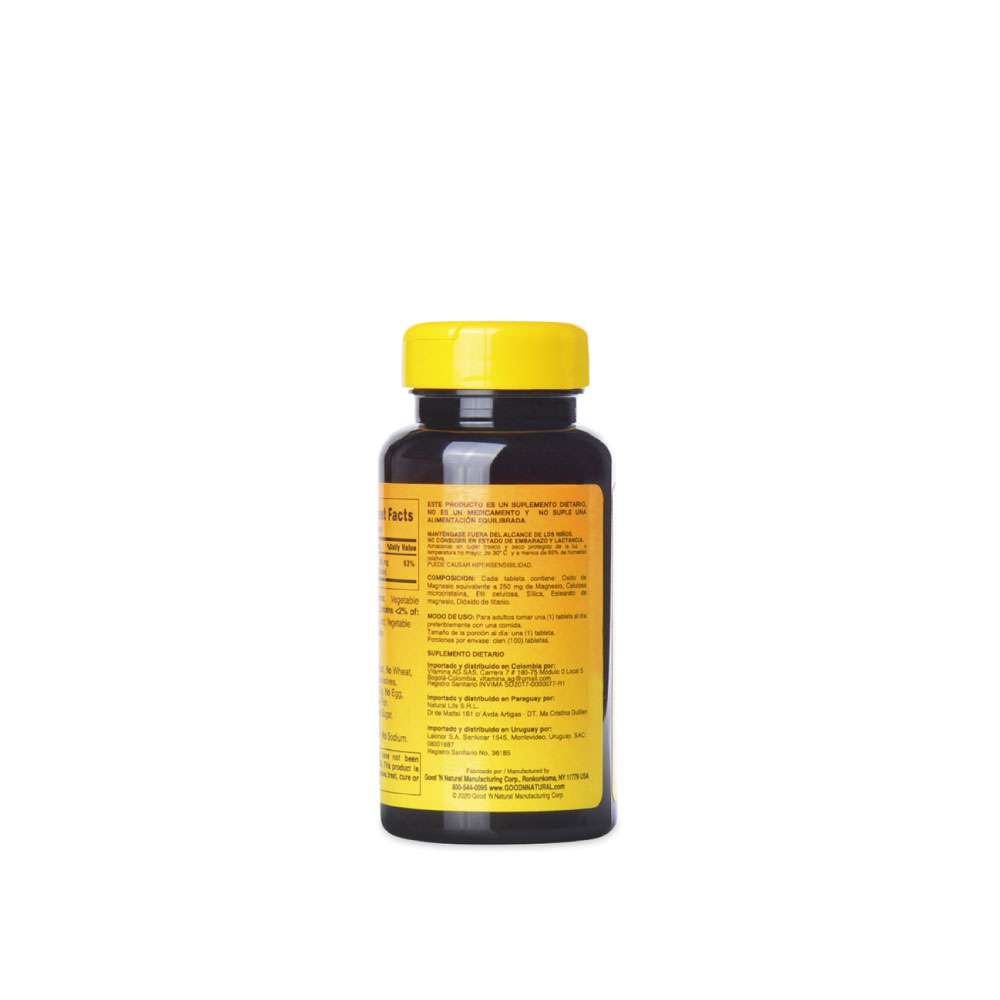 GOOD'N NATURAL Magnesium 250 Mg Tarro X100 Tabletas - Image 3