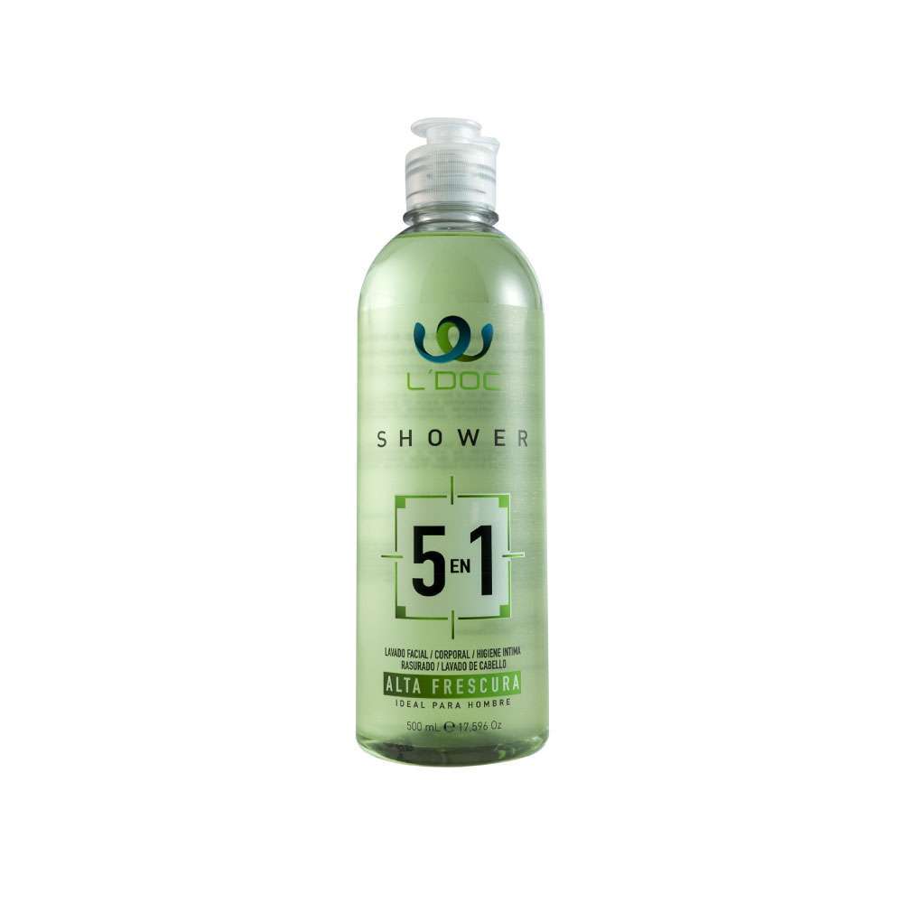 L´DOC Shower Gel 5 En 1 Verde X 500 Ml
