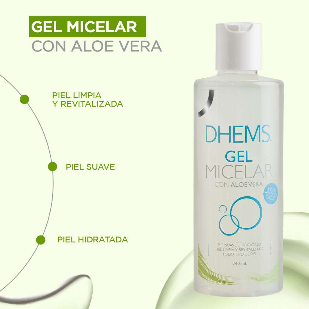 DHEMS Gel Micelar Con Aloe Vera 240 Ml - Image 2
