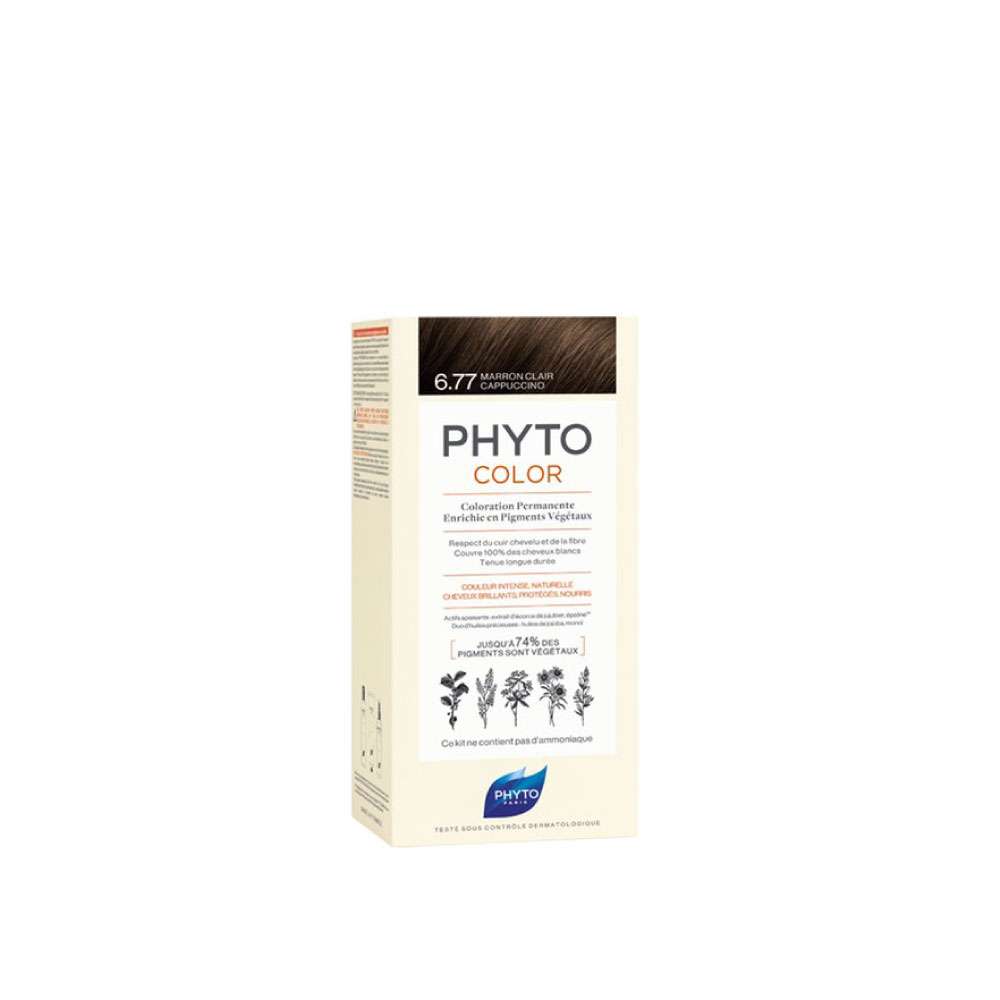 PHYTO Tinte Permanente 6,77 Marrón Claro Capuchino