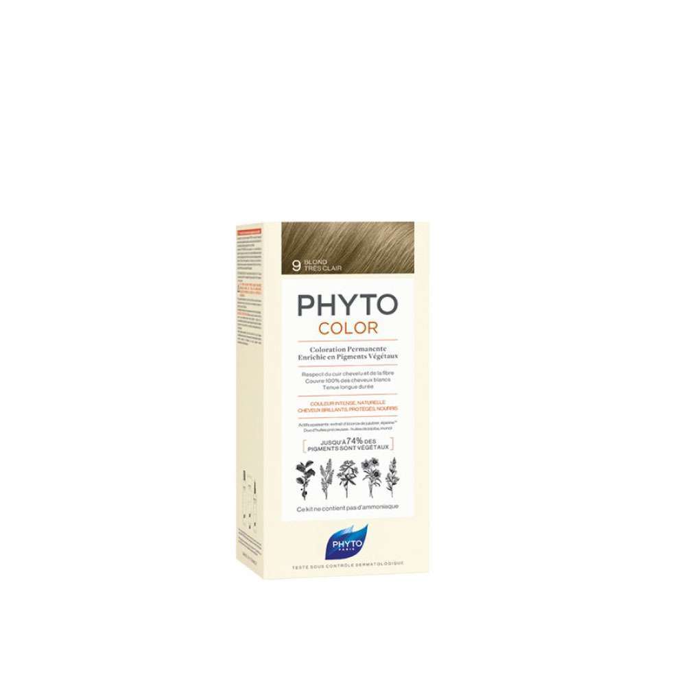 PHYTO Tinte Permanente 9 Rubio Muy Claro