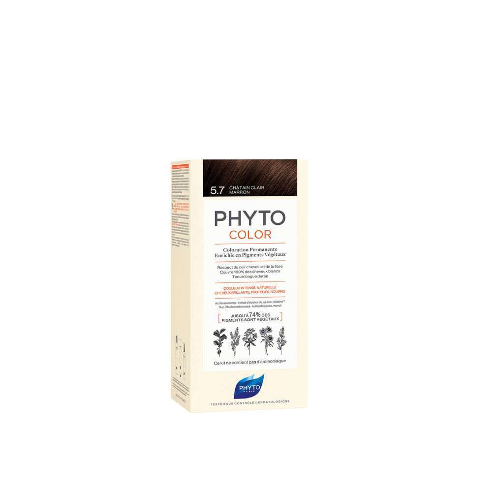 PHYTO Tinte Permanente 5,7 Castaño Marrón Claro