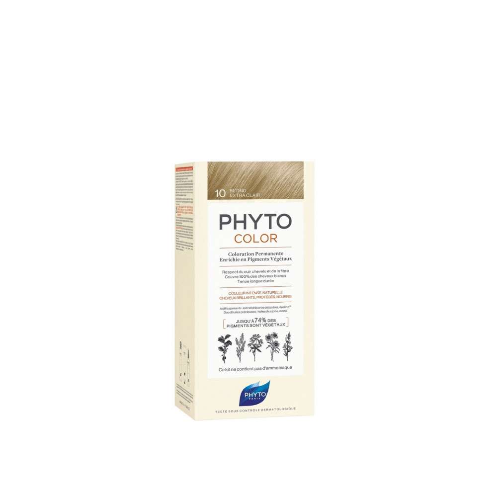 PHYTO Tinte Permanente 10 Rubio Extra Claro