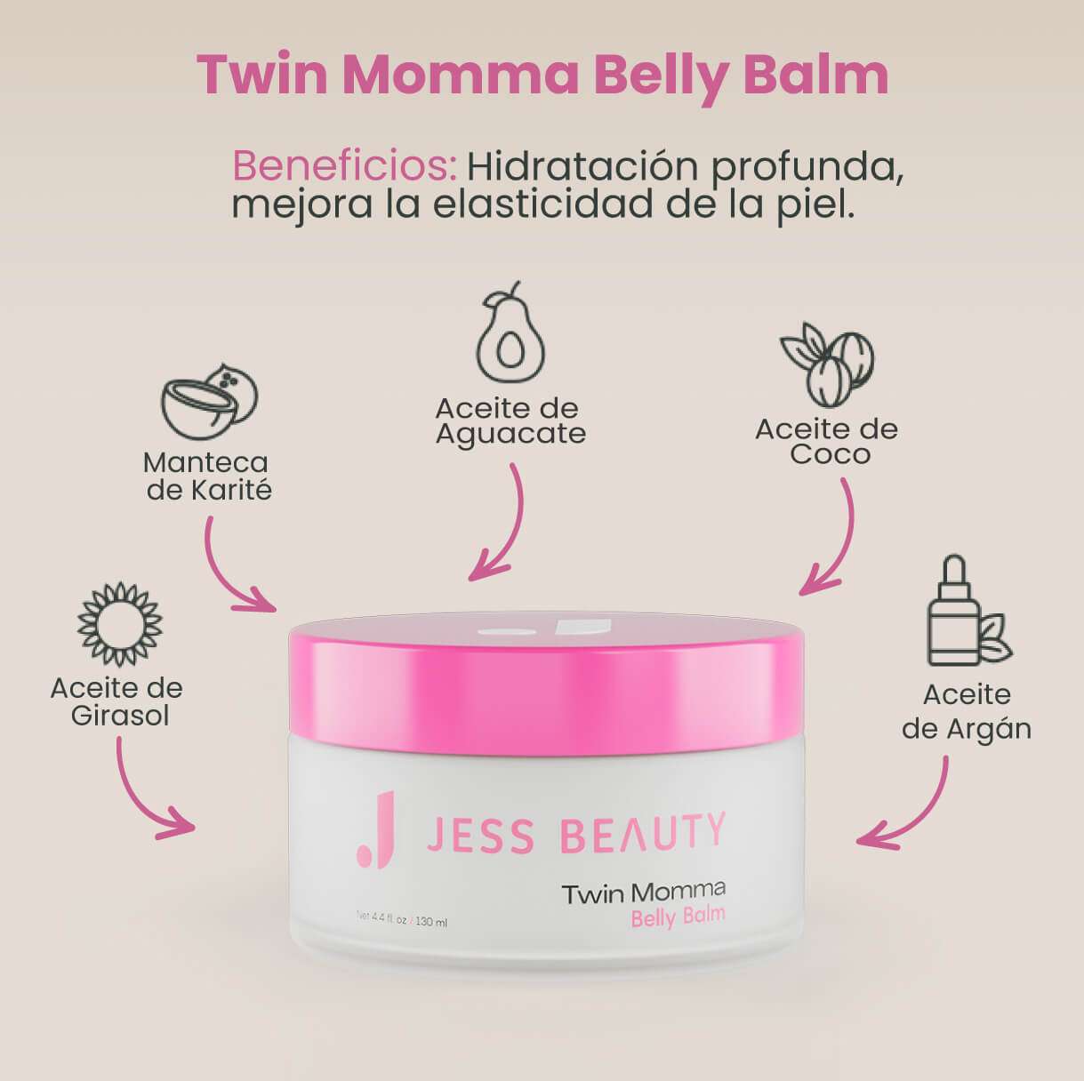 JESS BEAUTY Bálsamo Twin Momma X 130 Ml - Image 4