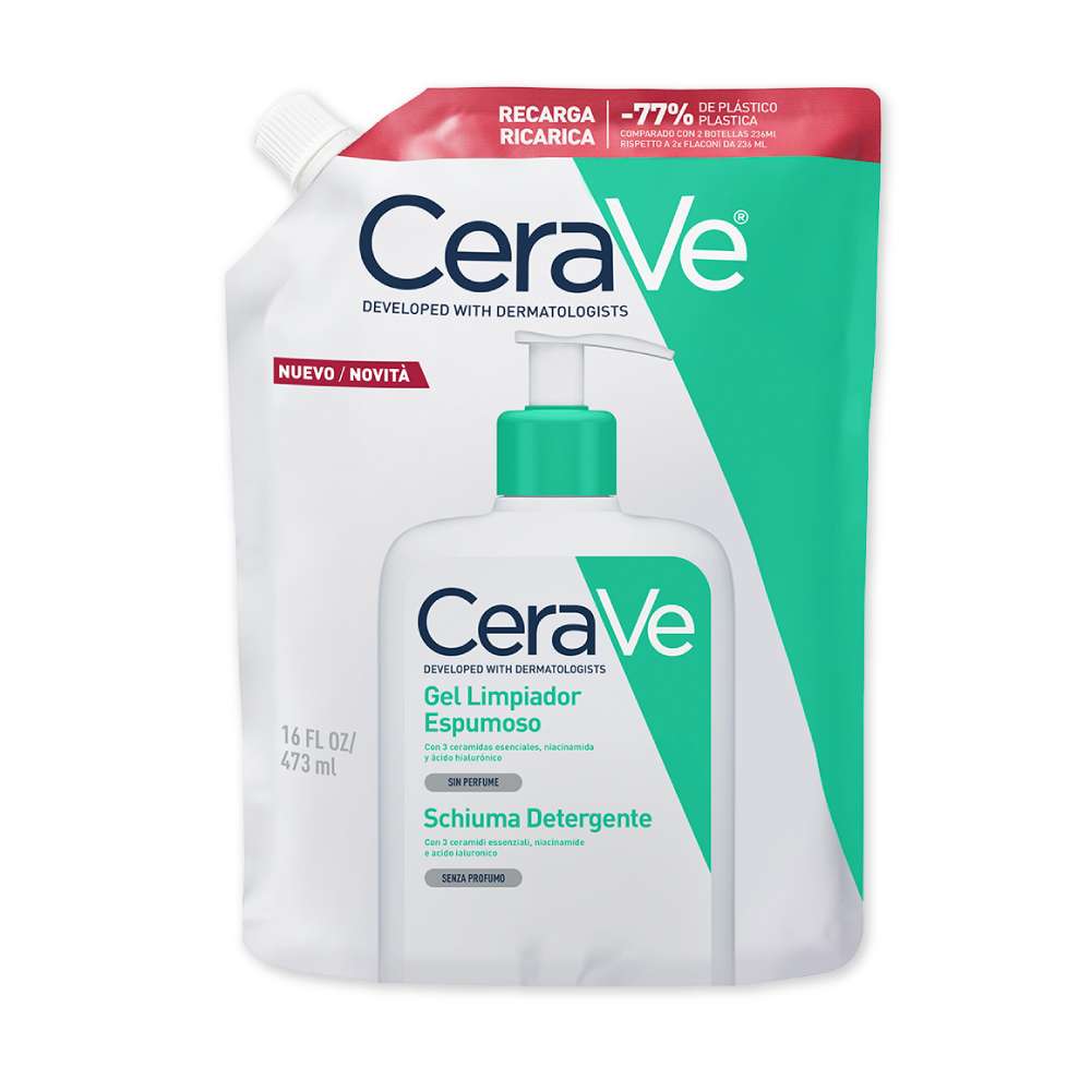 CERAVE Refill Gel Limpiador Espumoso X 473Ml